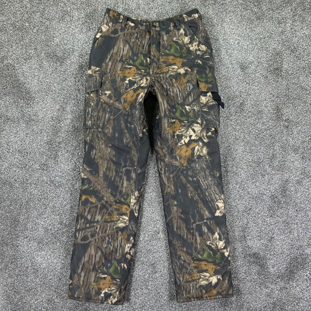 Cabelas Dry-Plus Thinsulate Camo Cargo Hunting Pants Mens 34 Reg Real Tree Camo